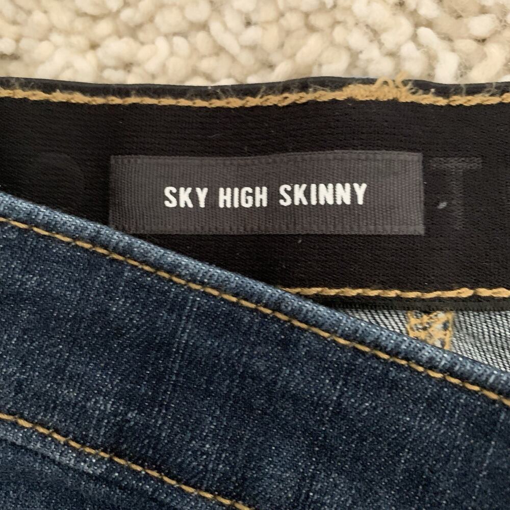 Torrid Premium Jeans Womens Sz 28S SKY HIGH SKINNY Denim Blue Dark Wash NEW - Picture 4 of 10